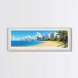 Maceio, Brazil Panoramic Travel Poster Canvas Print, Maceio, Brazil Painting, Brazil Art, Maceio Travel Art, Guest Room Painting