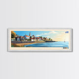 Maldonado, Uruguay Travel Poster Panoramic Canvas Print, Maldonado, Uruguay Painting, Uruguay Art, Maldonado Travel Art, Guest Room Painting