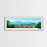 Mbandaka, Congo Panoramic Travel Poster Canvas Print, Mbandaka, Congo Painting, Congo Art, Mbandaka Travel Art, Guest Room Painting