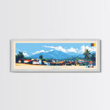 Mokolo, Cameroon Panoramic Travel Poster Canvas Print, Mokolo, Cameroon Painting, Cameroon Art, Mokolo Travel Art, Living Room Painting