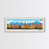 Morelia, Mexico Panoramic Travel Poster Canvas Print, Morelia, Mexico Painting, Mexico Art, Morelia Travel Art, Living Room Painting