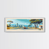 Nakuru, Kenya Travel Poster Panoramic Canvas Print, Nakuru, Kenya Painting, Kenya Art, Nakuru Travel Art, Guest Room Painting