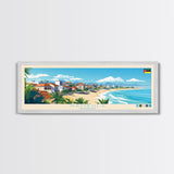 Nampula, Mozambique Panoramic Travel Poster Canvas Print, Nampula, Mozambique Painting, Mozambique Art, Nampula Panoramic Travel Art, Travel Painting