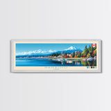 Nanaimo, Canada Panoramic Travel Poster Canvas Print, Nanaimo, Canada Painting, Canada Art, Nanaimo Travel Art, Guest Room Painting