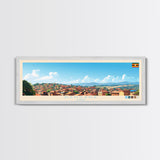 Nansana, Uganda Panoramic Travel Poster Canvas Print, Nansana, Uganda Painting, Uganda Art, Nansana Panoramic Travel Art, Travel Painting