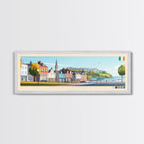 Newtownards, Ireland Travel Poster Panoramic Canvas Print, Newtownards, Ireland Painting, Ireland Art, Newtownards Travel Art, Guest Room Painting