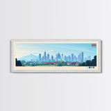 Nonthaburi, Thailand Panoramic Travel Poster Canvas Print, Nonthaburi, Thailand Painting, Thailand Art, Nonthaburi Travel Art, Guest Room Painting