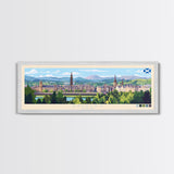 Panoramic Travel Poster Paisley, Scotland Canvas Print, Paisley, Scotland Painting, Scotland Art, Paisley Travel Art, Guest Room Painting