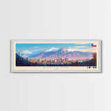 Rancagua, Chile Panoramic Travel Poster Canvas Print, Rancagua, Chile Painting, Chile Art, Rancagua Panoramic Travel Art, Travel Painting