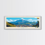 Riobamba, Ecuador Travel Poster Panoramic Canvas Print, Riobamba, Ecuador Painting, Ecuador Art, Riobamba Travel Art, Guest Room Painting