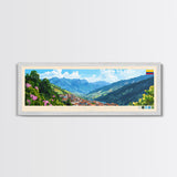 San Juan de Pasto, Colombia Travel Poster Panoramic Canvas Print, San Juan de Pasto, Colombia Painting, Colombia Art, San Juan de Pasto Travel Art, Guest Room Painting