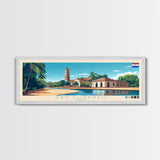 San Lorenzo, Paraguay Travel Poster Panoramic Canvas Print, San Lorenzo, Paraguay Painting, Paraguay Art, San Lorenzo Travel Art, Guest Room Painting