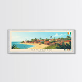 San-Pedro, Ivory Coast Panoramic Travel Poster Canvas Print, San-Pedro, Ivory Coast Painting, Ivory Coast Art, San-Pedro Travel Art, Guest Room Painting