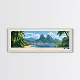 Sao Luis, Brazil Travel Poster Panoramic Canvas Print, Sao Luis, Brazil Painting, Brazil Art, Sao Luis Travel Art, Guest Room Painting