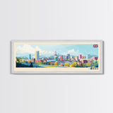 Stoke-on-Trent, England Panoramic Travel Poster Canvas Print, Stoke-on-Trent, England Painting, England Art, Stoke-on-Trent Travel Art, Guest Room Painting