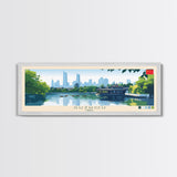 Suzhou, China Panoramic Travel Poster Canvas Print, Suzhou, China Painting, China Art, Suzhou Travel Art, Living Room Painting