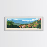 Tarapoto, Peru Panoramic Travel Poster Canvas Print, Tarapoto, Peru Painting, Peru Art, Tarapoto Travel Art, Guest Room Painting