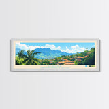 Uvira, Congo Travel Poster Panoramic Canvas Print, Uvira, Congo Painting, Congo Art, Uvira Travel Art, Guest Room Painting