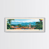 Valledupar, Colombia Travel Poster Panoramic Canvas Print, Valledupar, Colombia Painting, Colombia Art, Valledupar Travel Art, Guest Room Painting