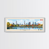 Windsor, Canada Panoramic Travel Poster Canvas Print, Windsor, Canada Painting, Canada Art, Windsor Panoramic Travel Art, Travel Painting