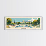 Ashgabat, Turkmenistan Panoramic Canvas Print, Ashgabat, Turkmenistan Painting, Turkmenistan Art, Ashgabat Travel Poster, Travel Art, Guest Room Painting