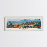 Bamenda, Cameroon Panoramic Canvas Print, Bamenda, Cameroon Painting, Cameroon Art, Bamenda Travel Poster, Travel Art, Vacation Gift