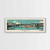 Bangor, Wales Panoramic Canvas Print, Bangor, Wales Painting, Wales Art, Bangor Travel Poster, Travel Art, Housewarming Gift