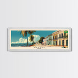 Belem, Brazil Panoramic Canvas Print, Belem, Brazil Painting, Brazil Art, Belem Travel Poster, Travel Art, Housewarming Gift