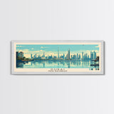 Dubai, United Arab Emirates Panoramic Canvas Print, Dubai, United Arab Emirates Painting, United Arab Emirates Art, Dubai Travel Poster, Travel Art, Housewarming Gift