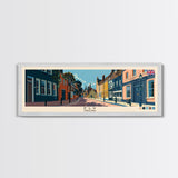 Ely, England Panoramic Canvas Print, Ely, England Painting, England Art, Ely Travel Poster, Travel Art, Living Room Painting