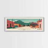 Ixtapaluca, Mexico Panoramic Canvas Print, Ixtapaluca, Mexico Painting, Mexico Art, Ixtapaluca Travel Poster, Travel Art, Living Room Painting