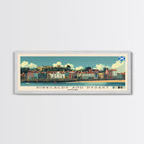 Kirkcaldy and Dysart, Scotland Panoramic Canvas Print, Kirkcaldy and Dysart, Scotland Painting, Scotland Art, Kirkcaldy and Dysart Travel Poster, Travel Art, Guest Room Painting