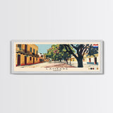 Lambare, Paraguay Panoramic Canvas Print, Lambare, Paraguay Painting, Paraguay Art, Lambare Travel Poster, Travel Art, Housewarming Gift