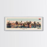 Luxor, Egypt Panoramic Canvas Print, Luxor, Egypt Painting, Egypt Art, Luxor Travel Poster, Travel Art, Vacation Gift