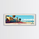 Mar del Plata, Argentina Panoramic Canvas Print, Mar del Plata, Argentina Painting, Argentina Art, Mar del Plata Travel Poster, Travel Art, Vacation Gift