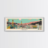 Mecca, Saudi Arabia Panoramic Canvas Print, Mecca, Saudi Arabia Painting, Saudi Arabia Art, Mecca Travel Poster, Travel Art, Guest Room Painting