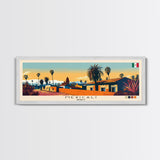 Mexicali, Mexico Panoramic Canvas Print, Mexicali, Mexico Painting, Mexico Art, Mexicali Travel Poster, Travel Art, Guest Room Painting