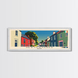 Newtownards, Ireland Panoramic Canvas Print, Newtownards, Ireland Painting, Ireland Art, Newtownards Travel Poster, Travel Art, Vacation Gift