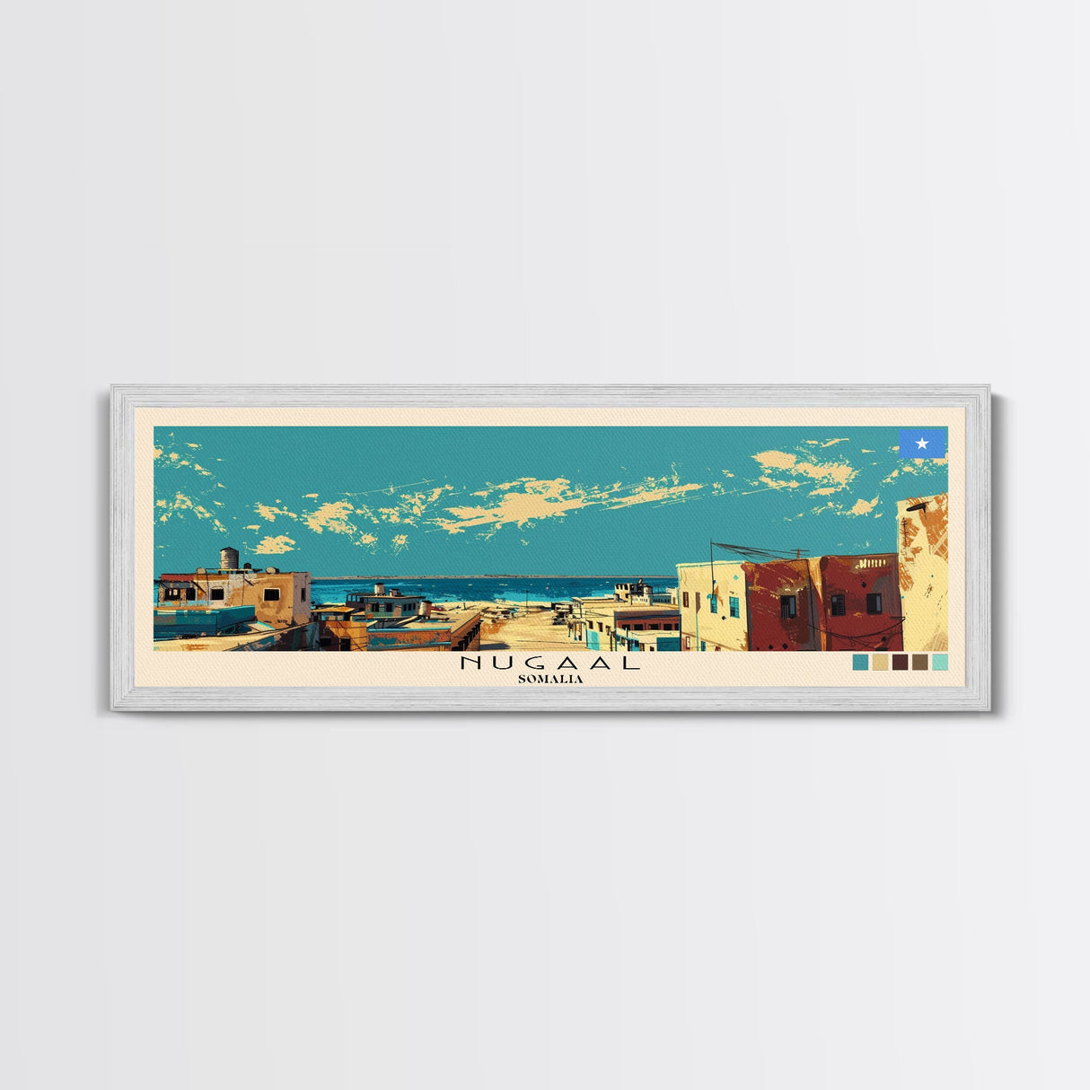 Nugaal, Somalia Panoramic Canvas Print, Nugaal, Somalia Painting, Somalia Art, Nugaal Travel Poster, Travel Art, Guest Room Painting