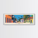 Osasco, Brazil Panoramic Canvas Print, Osasco, Brazil Painting, Brazil Art, Osasco Travel Poster, Travel Art, Living Room Painting