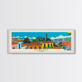 Pereira, Colombia Panoramic Canvas Print, Pereira, Colombia Painting, Colombia Art, Pereira Travel Poster, Travel Art, Guest Room Painting