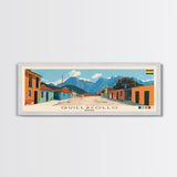 Quillacollo, Bolivia Panoramic Canvas Print, Quillacollo, Bolivia Painting, Bolivia Art, Quillacollo Travel Poster, Travel Art, Guest Room Painting