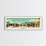 Reynosa, Mexico Panoramic Canvas Print, Reynosa, Mexico Painting, Mexico Art, Reynosa Travel Poster, Travel Art, Guest Room Painting