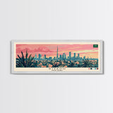 Riyadh, Saudi Arabia Panoramic Canvas Print, Riyadh, Saudi Arabia Painting, Saudi Arabia Art, Riyadh Travel Poster, Travel Art, Housewarming Gift