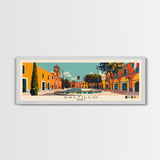 Saltillo, Mexico Panoramic Canvas Print, Saltillo, Mexico Painting, Mexico Art, Saltillo Travel Poster, Travel Art, Housewarming Gift