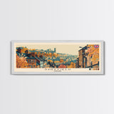 Sheffield, England Panoramic Canvas Print, Sheffield, England Painting, England Art, Sheffield Travel Poster, Travel Art, Guest Room Painting