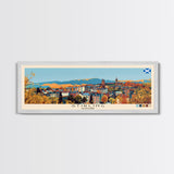 Stirling, Scotland Panoramic Canvas Print, Stirling, Scotland Painting, Scotland Art, Stirling Travel Poster, Travel Art, Living Room Painting