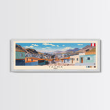 Tacna, Peru Panoramic Canvas Print, Tacna, Peru Painting, Peru Art, Tacna Travel Poster, Travel Art, Guest Room Painting