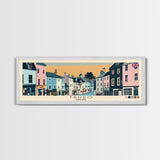 Truro, England Panoramic Canvas Print, Truro, England Painting, England Art, Truro Travel Poster, Travel Art, Guest Room Painting