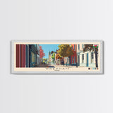 Wrexham, Wales Panoramic Canvas Print, Wrexham, Wales Painting, Wales Art, Wrexham Travel Poster, Travel Art, Guest Room Painting